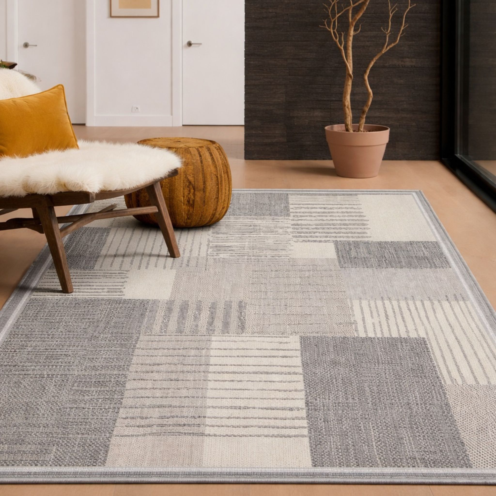 COUNTRY CARPET 133X190 706G GREY