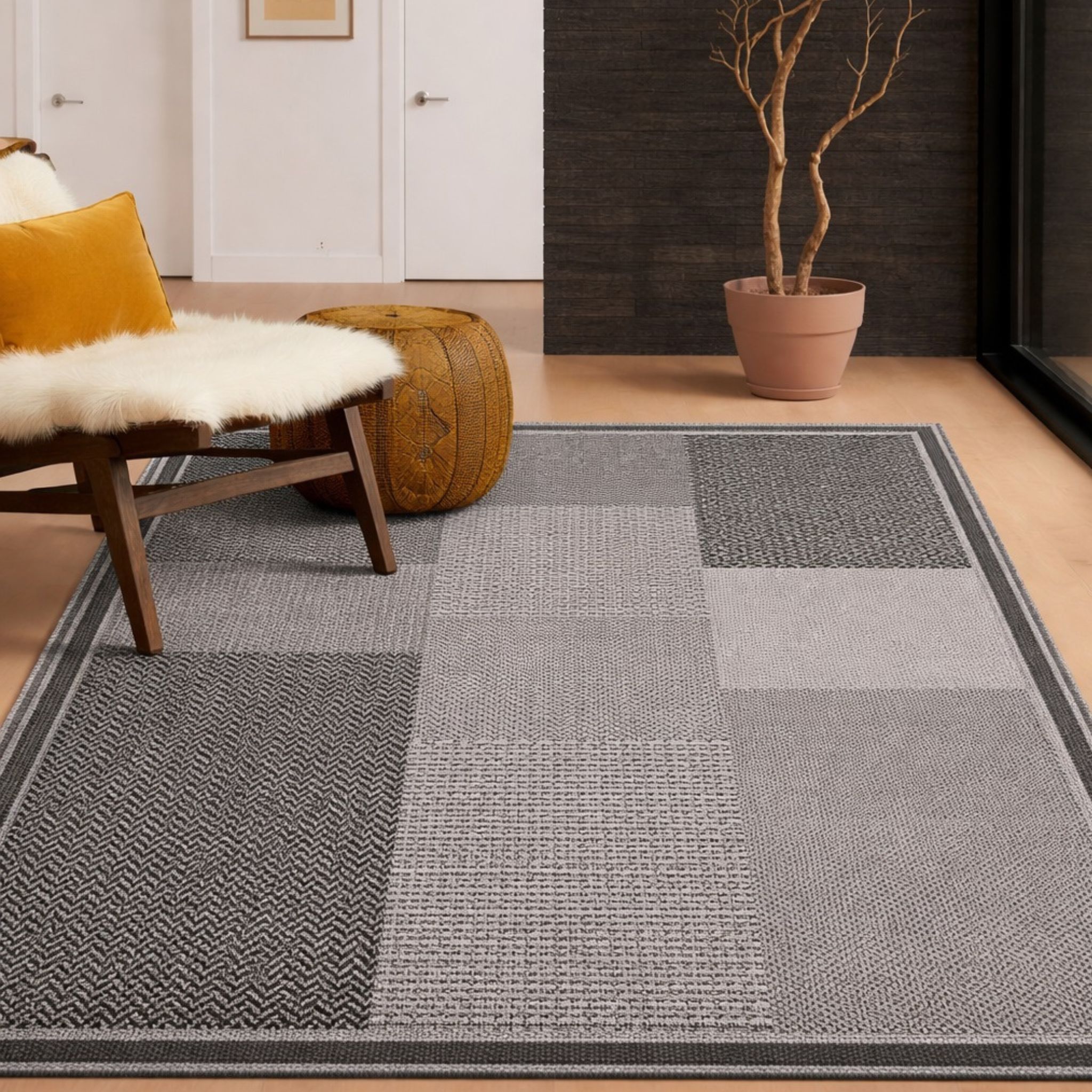 COUNTRY CARPET 200X285 4526DM BLACK