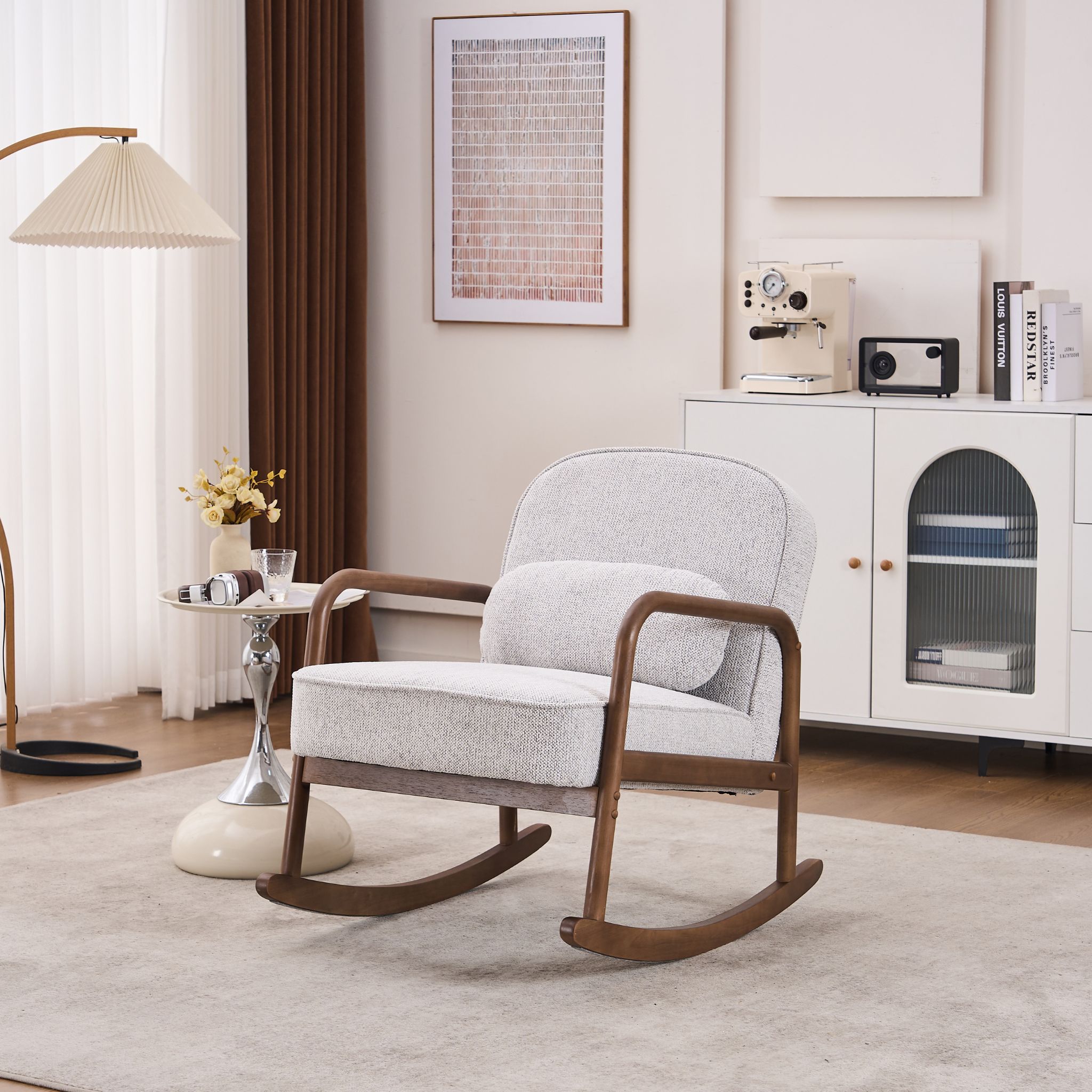 ASTRELL Light Grey Armchair Fabric