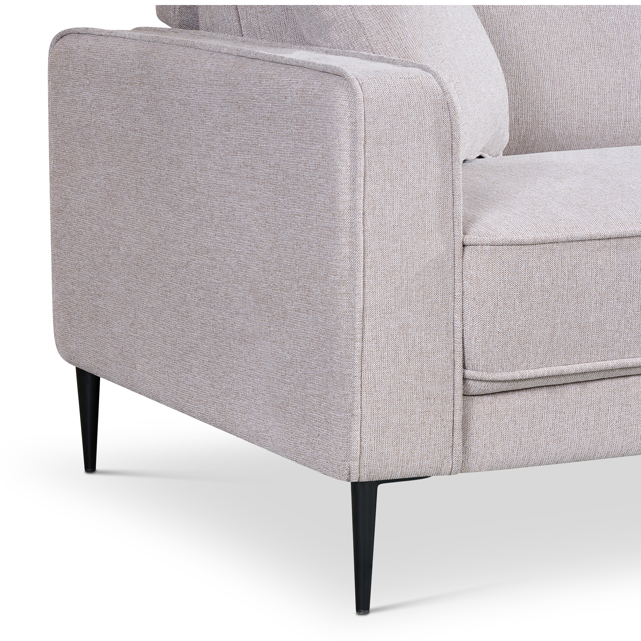 MAJESTIC Beige Fabric Corner Sofa