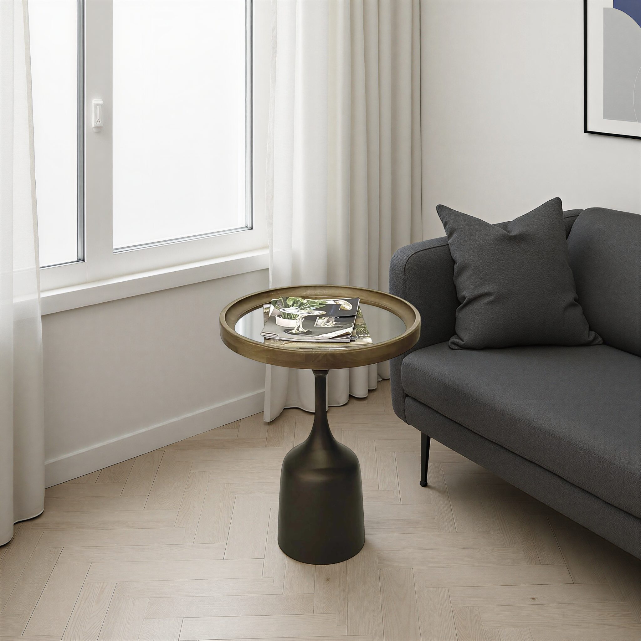 CUPACHINO Round Accent Side Table