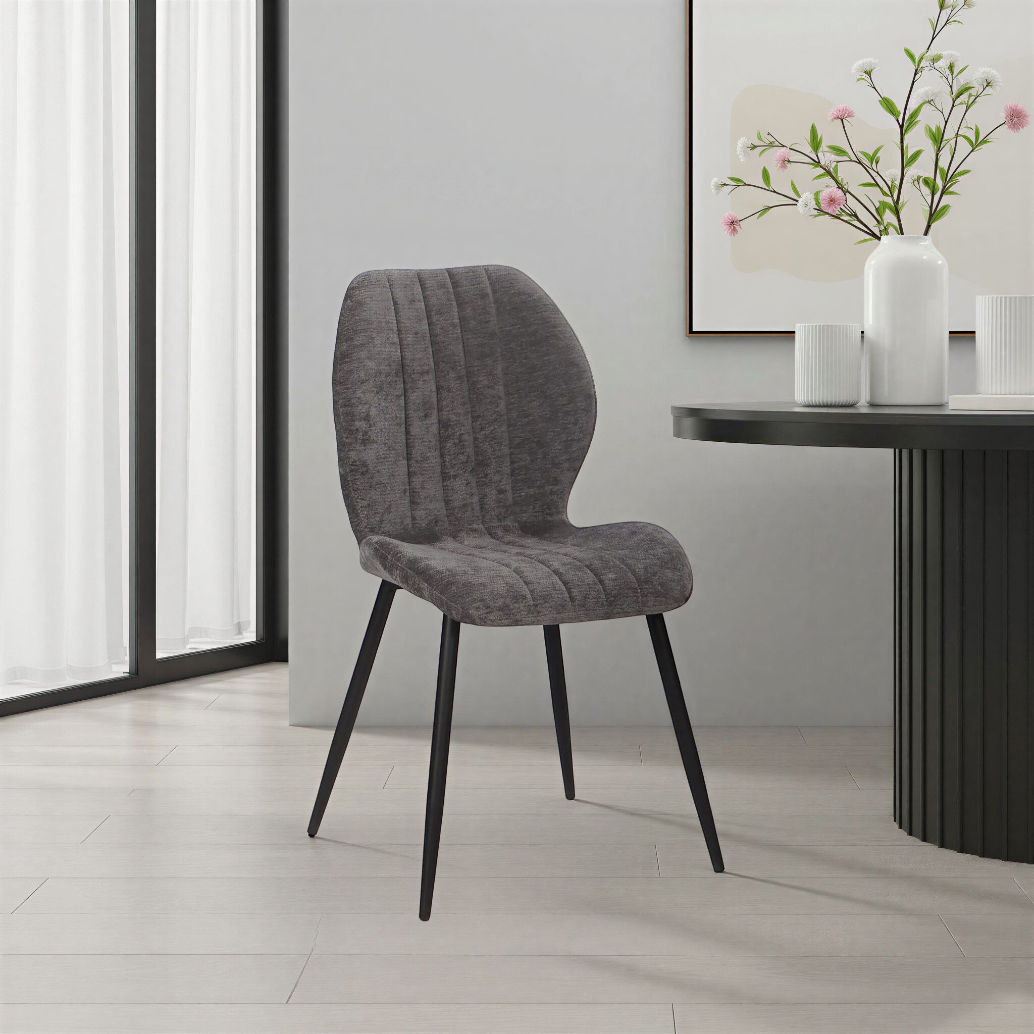 QUESTINO Grey Dining Chair