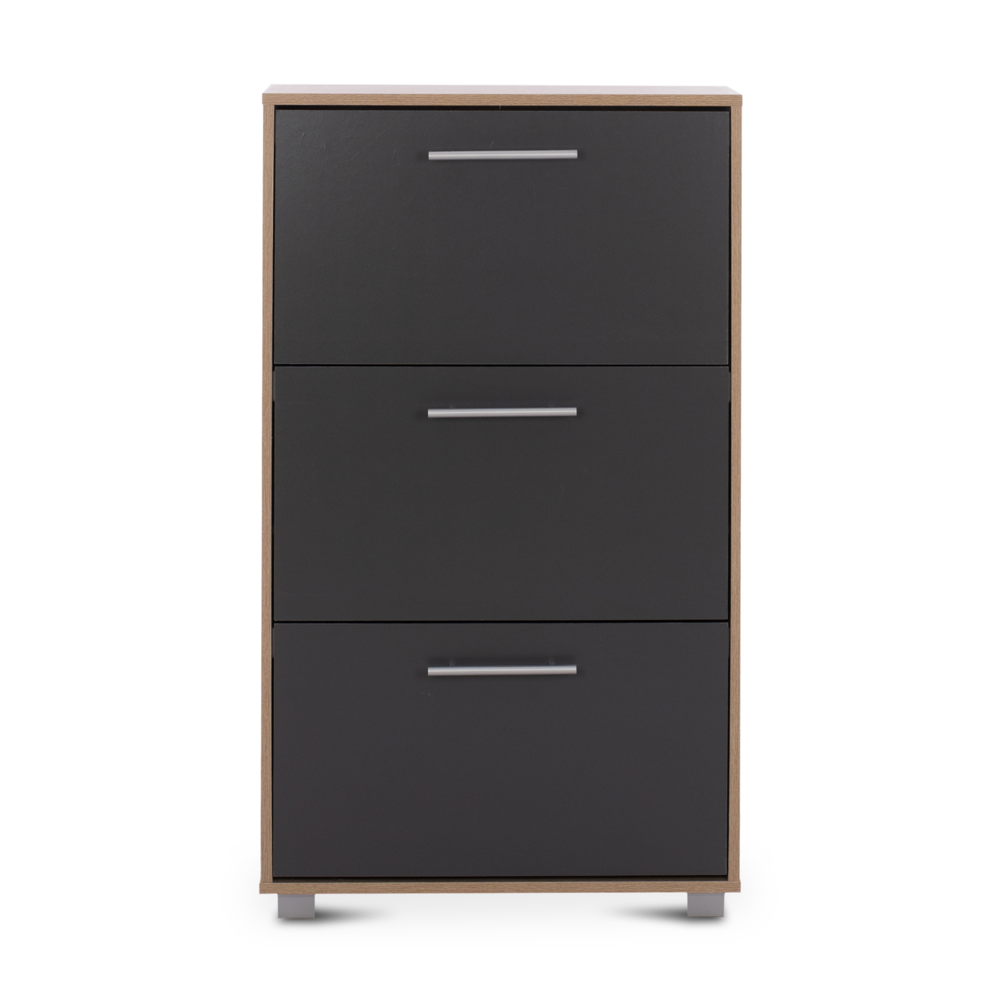 DAVINA Sonoma and Grey Shoe Cabinet