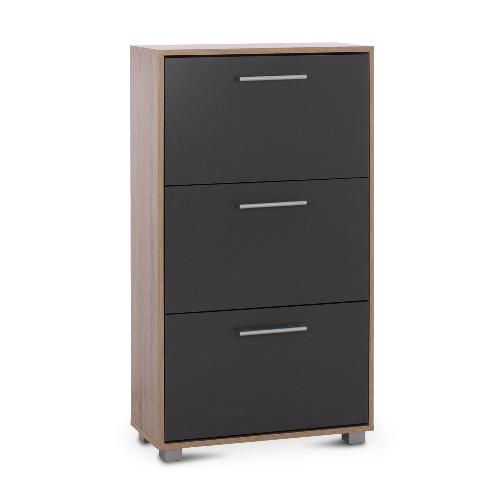 DAVINA Sonoma and Grey Shoe Cabinet