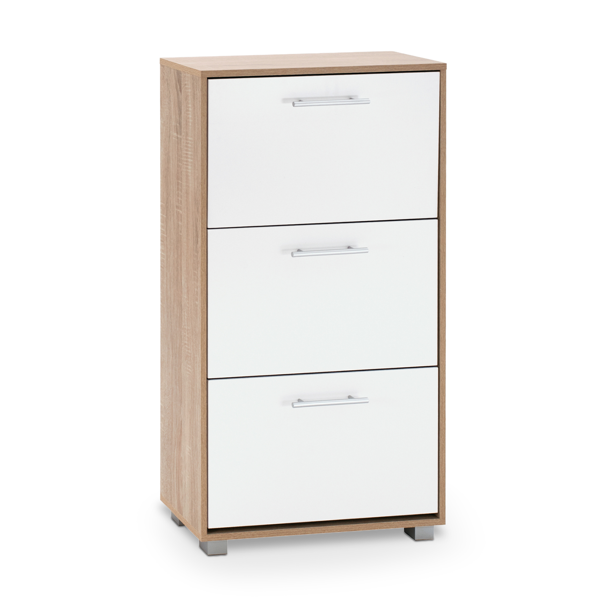 DAVINA Sonoma and White Shoe Cabinet