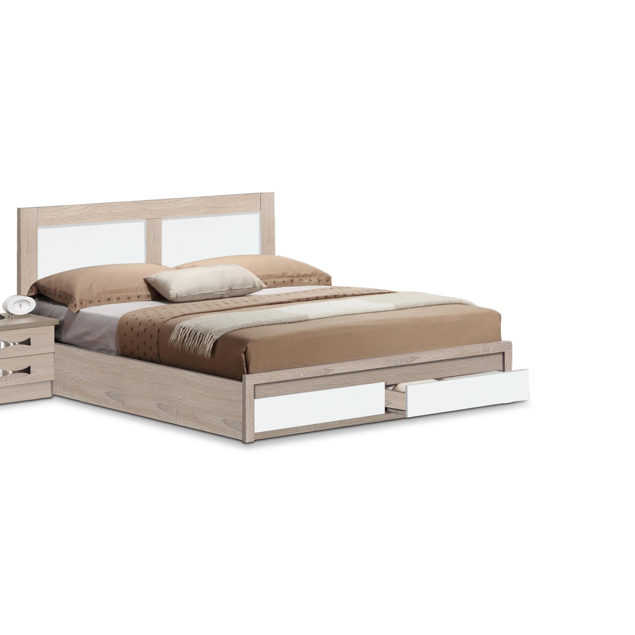 CAPRI Sonoma and White 5 Feet Bed