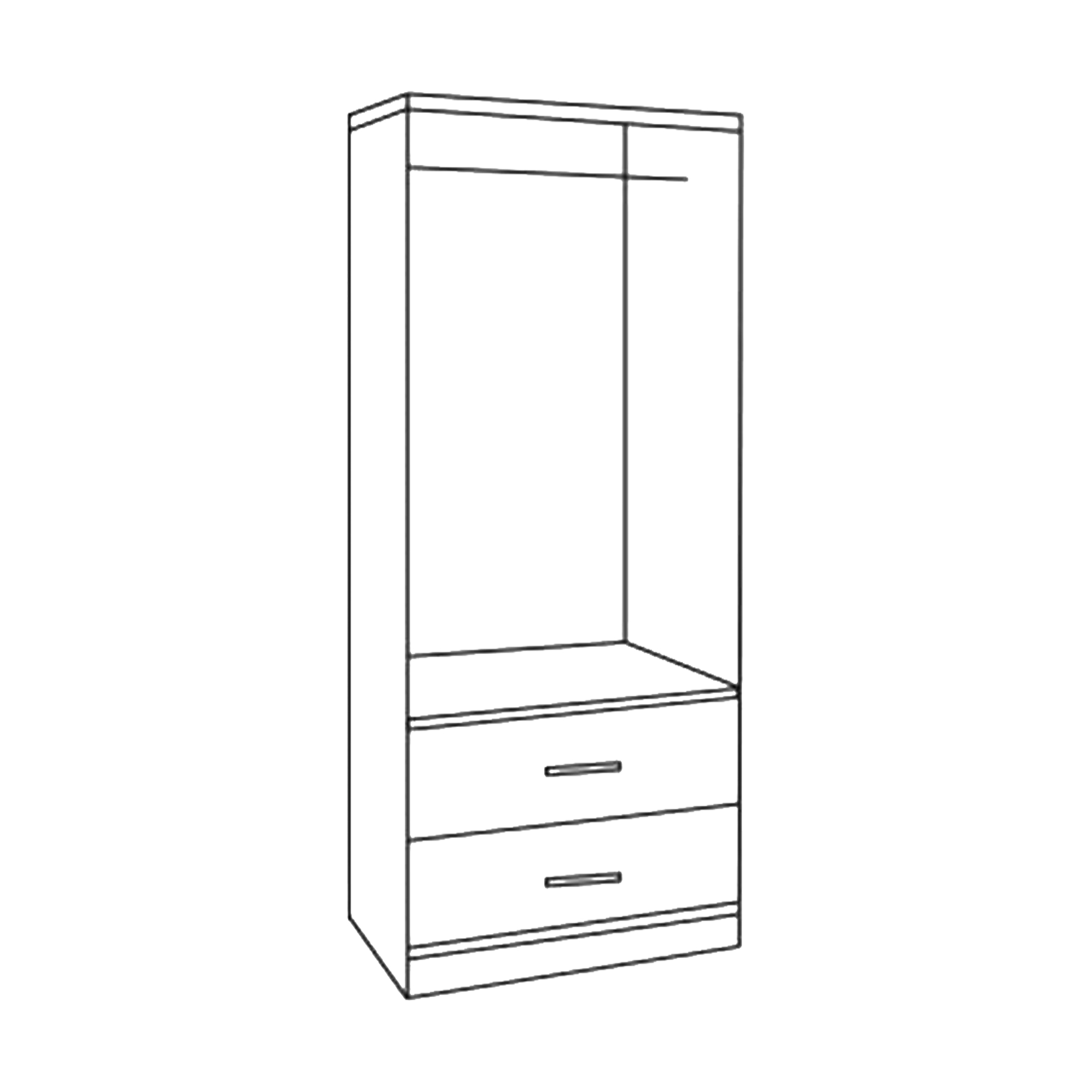 REINA Grey-Brown Wardrobe