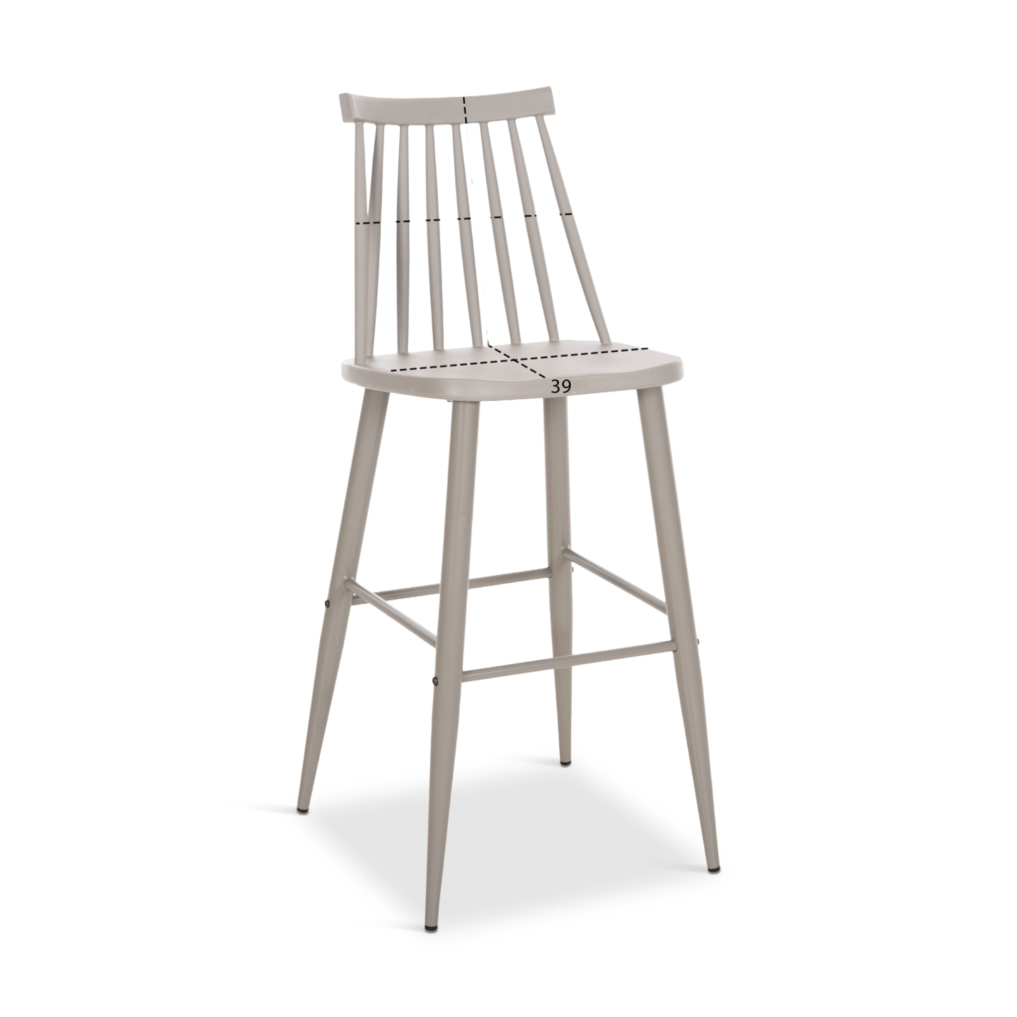 VANESSA Grey Barstool