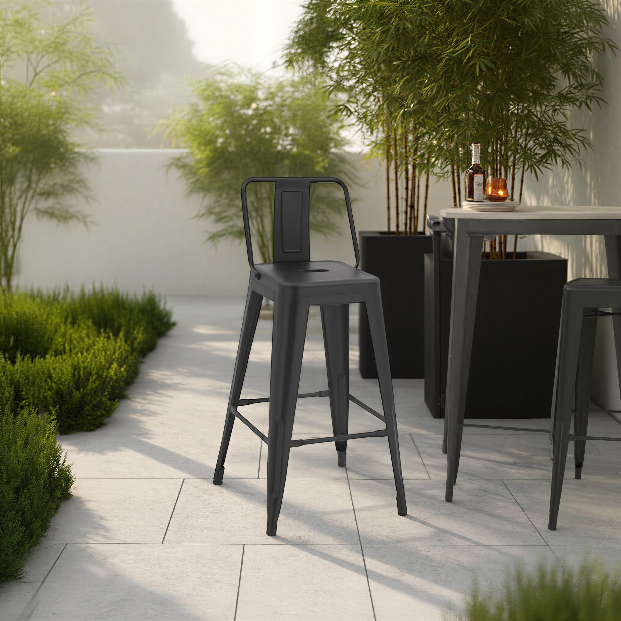 MELITA-PRO Black Barstool