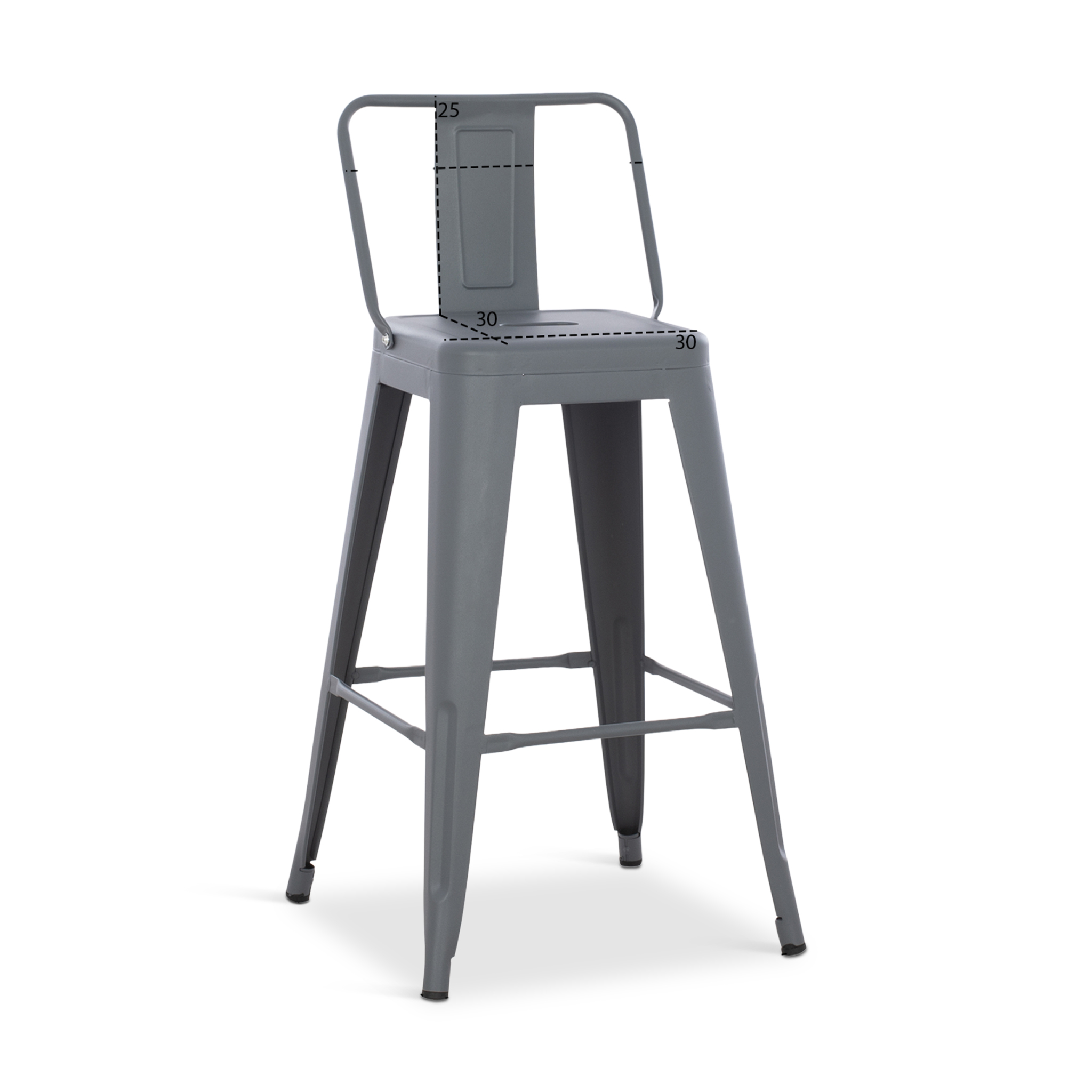 MELITA-PRO Grey Barstool