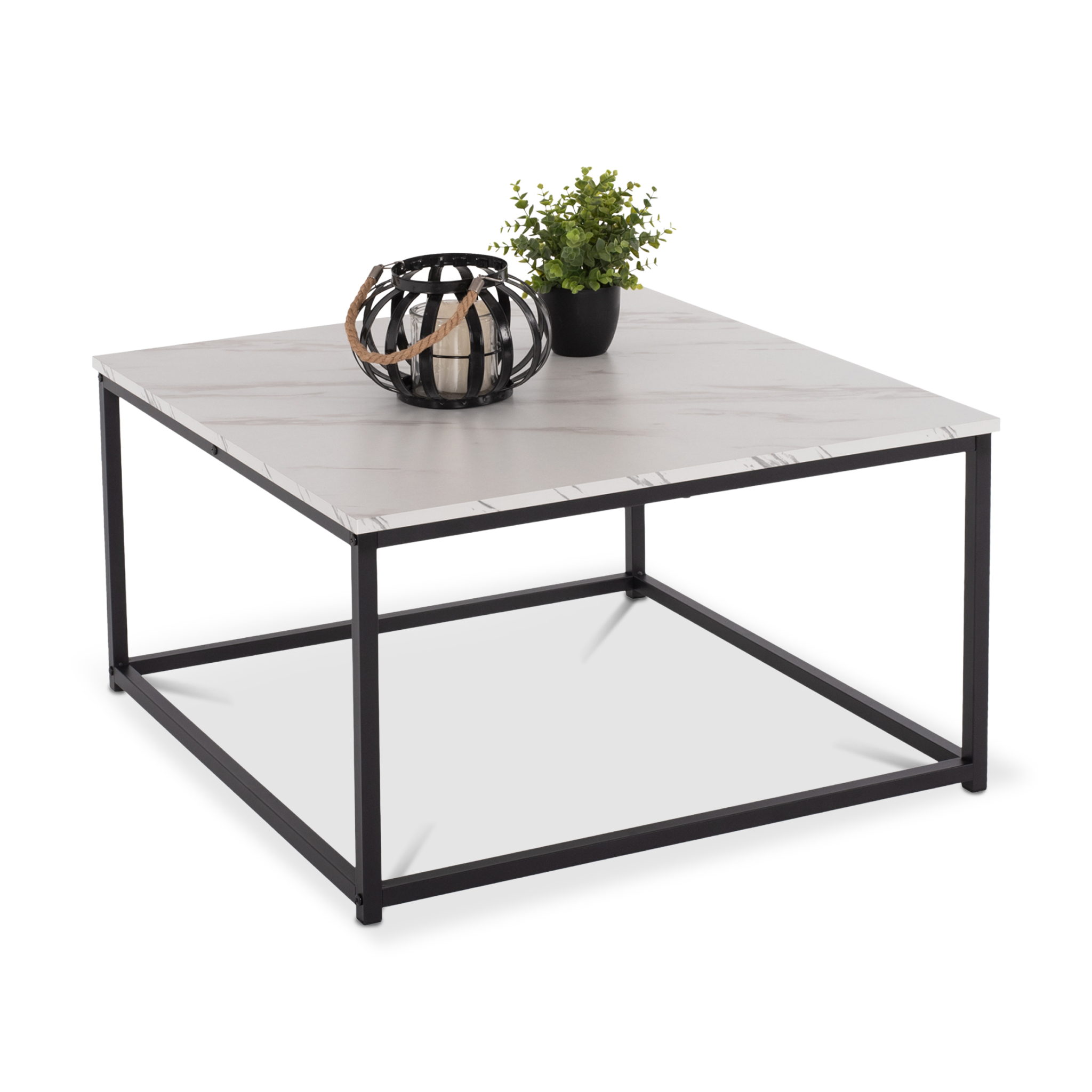 BRAYLEN White Marble Coffee Table