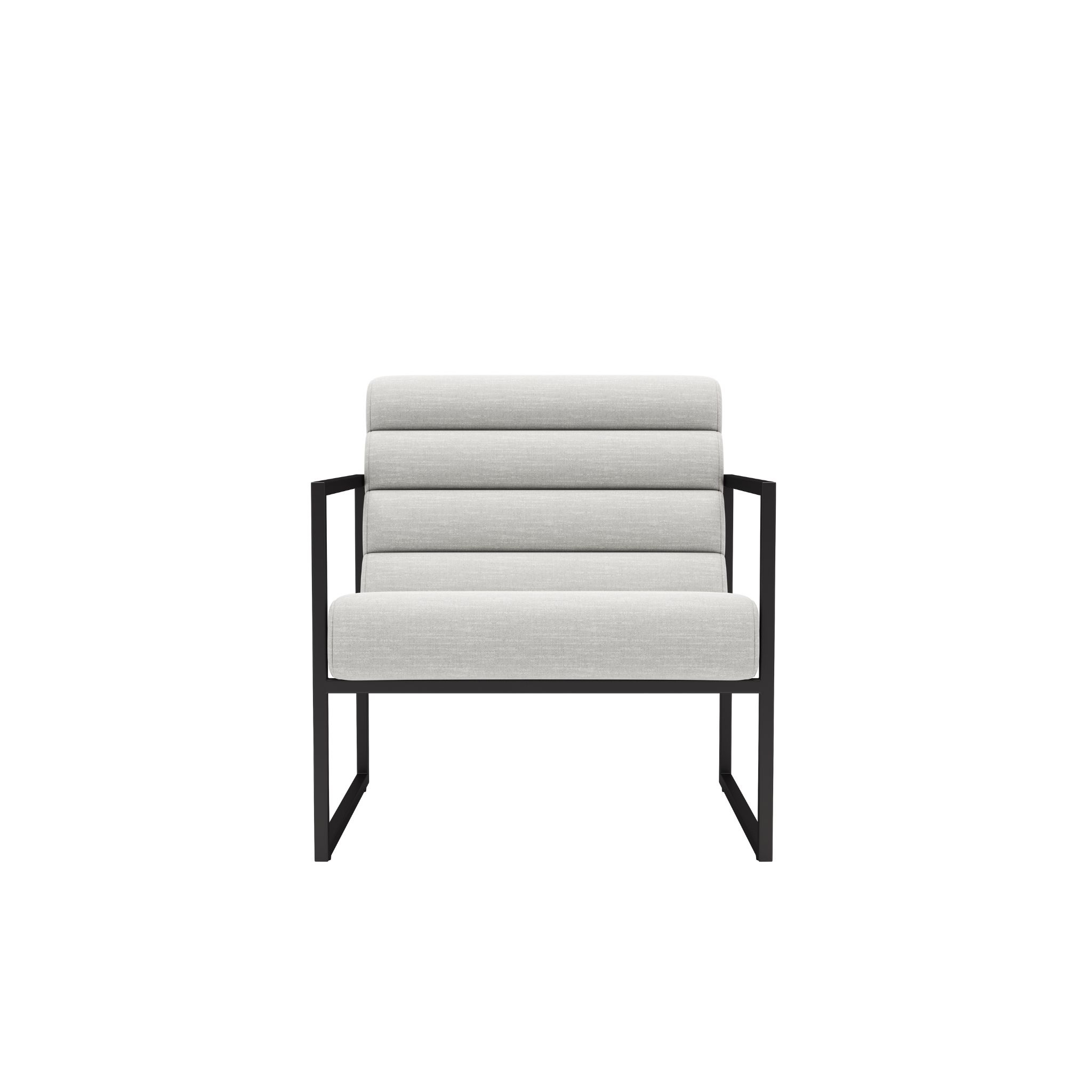 COALLE Light Grey Fabric Armchair