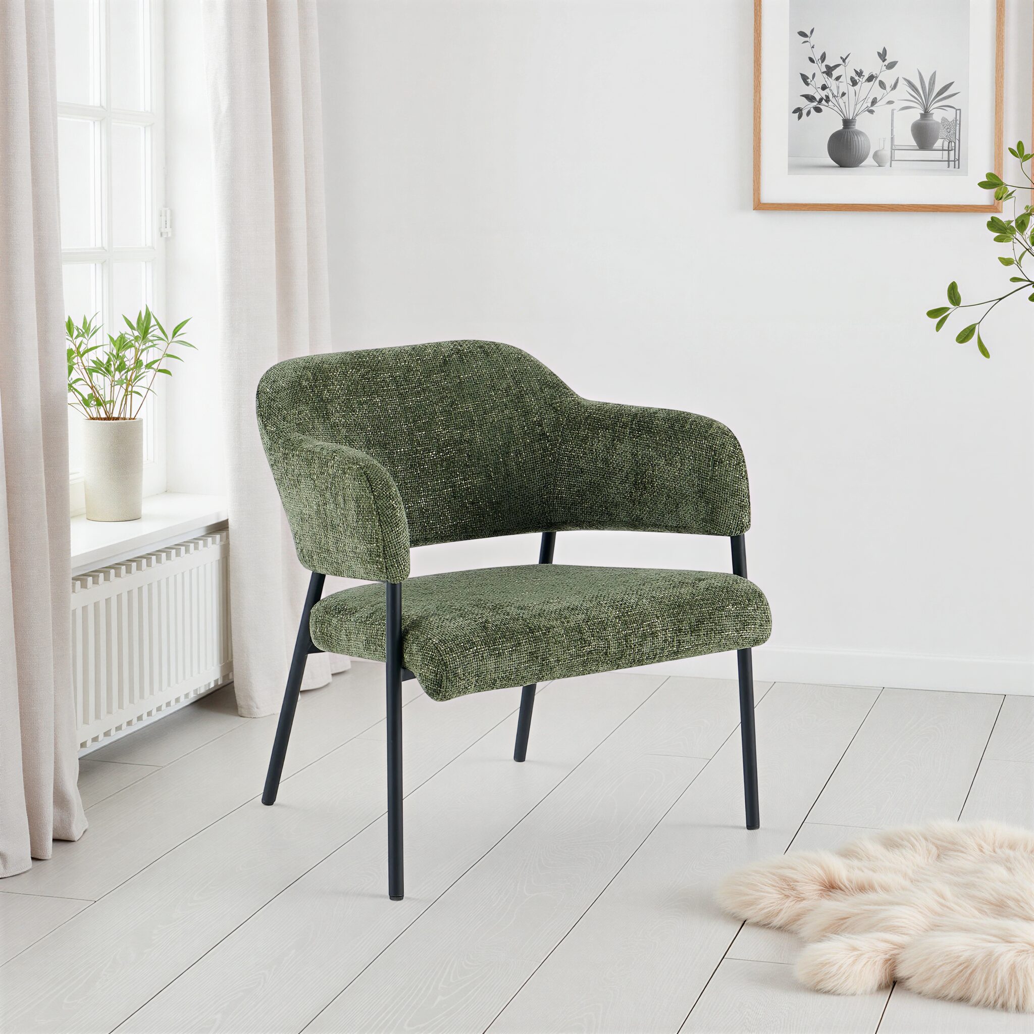 ALVARO Green Armchair