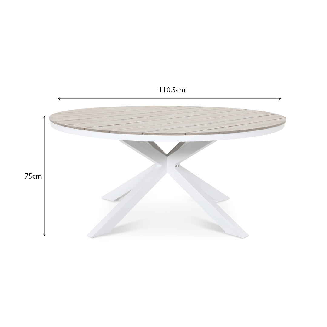 MARTIC Aluminium Outdoor Dining Table 110.5x75cm