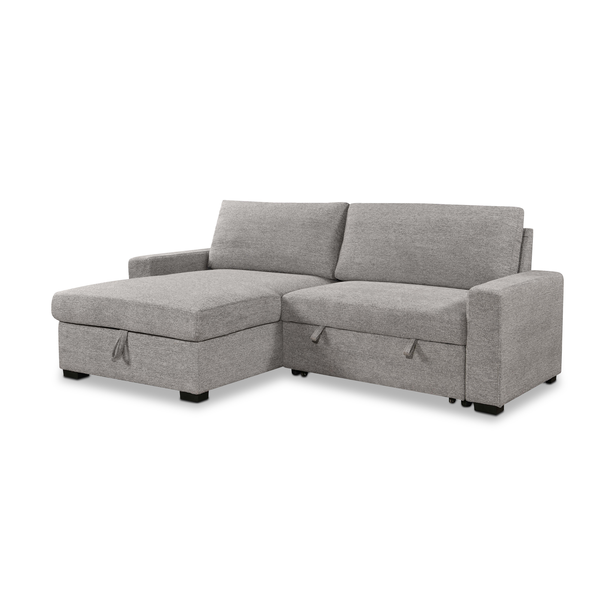 FARIN Grey Fabric Corner Sofa with Storage
