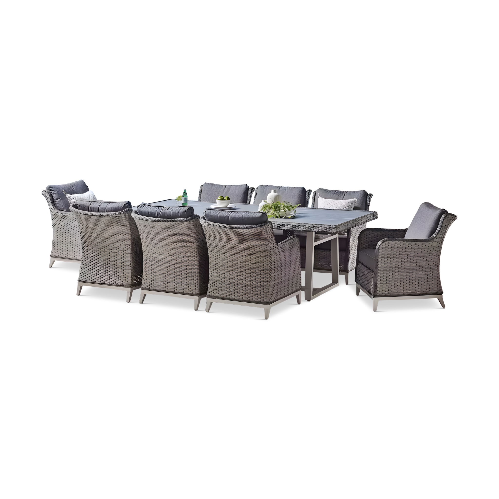 ORTEGA Brown Outdoor Dining Set