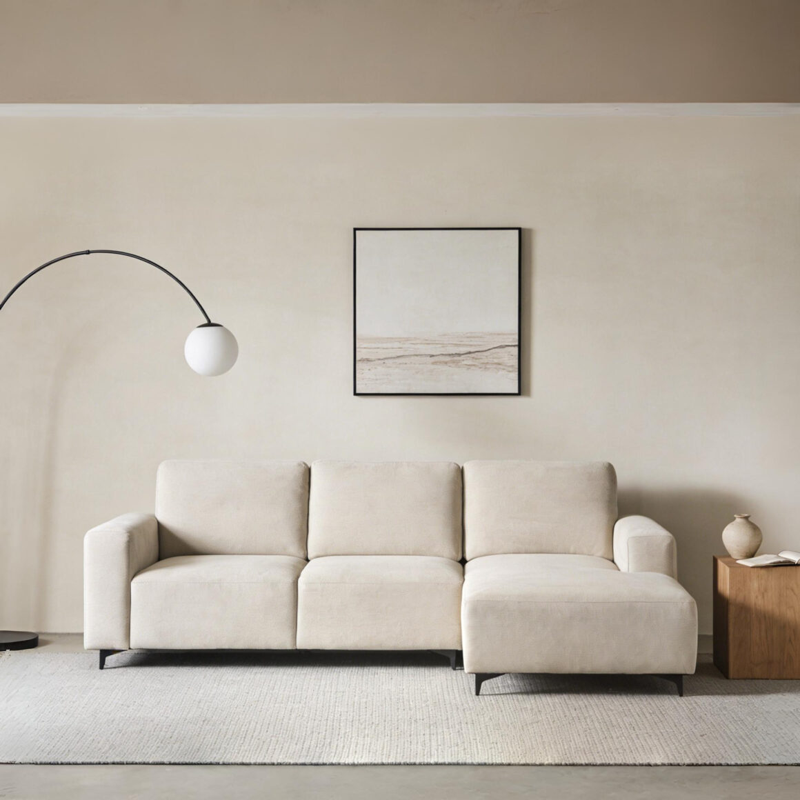 SALORINO Beige Corner Sofa