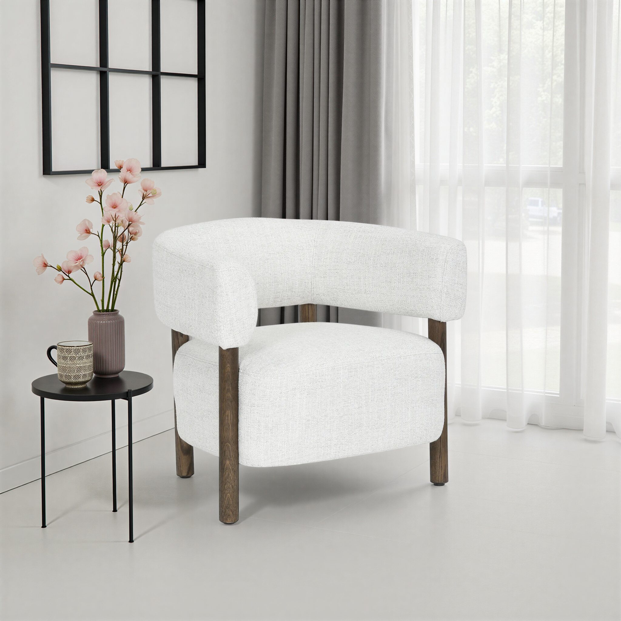 CONFORTA Armchair Ivory Fabric