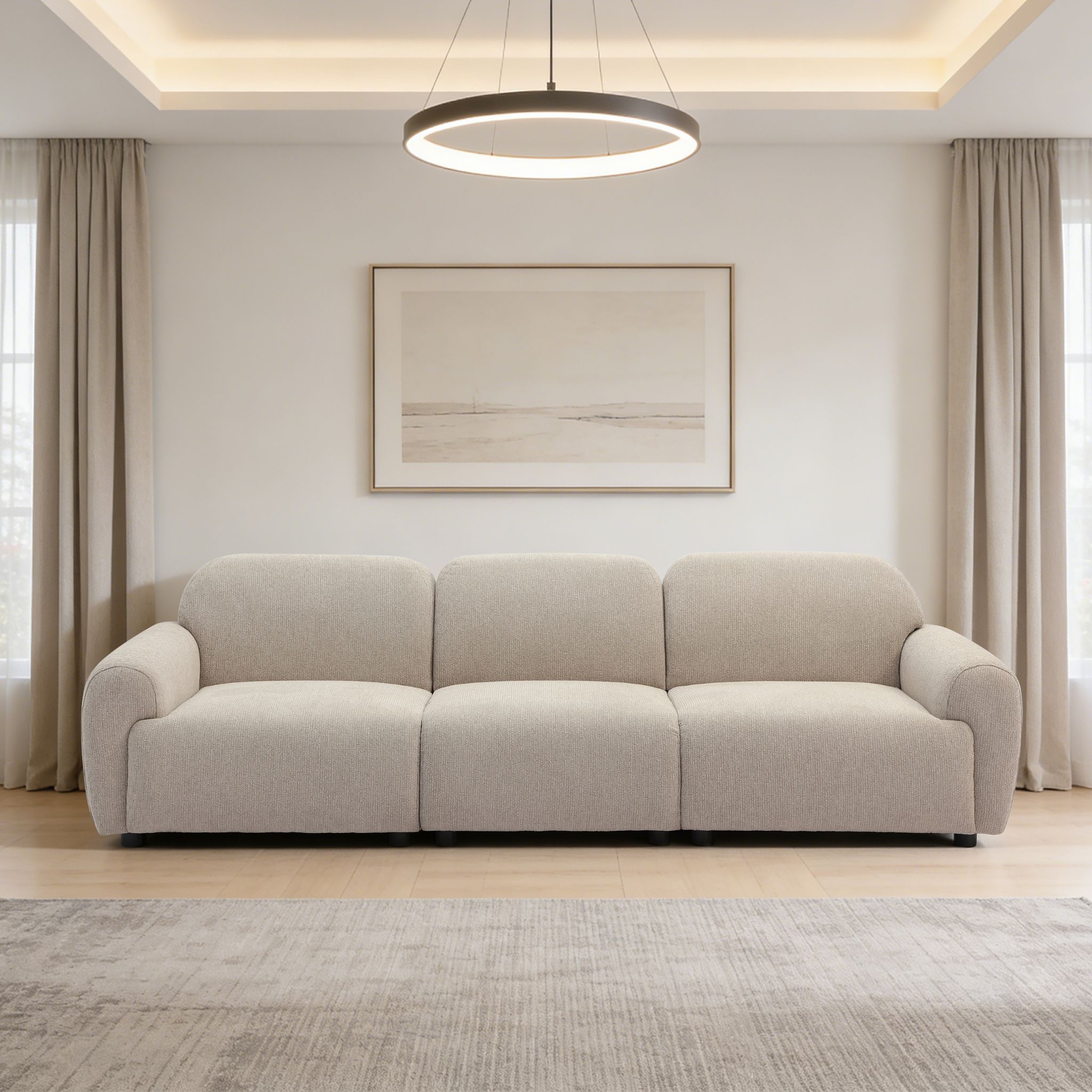 LOVELIE 3-Seater Sofa Taupe