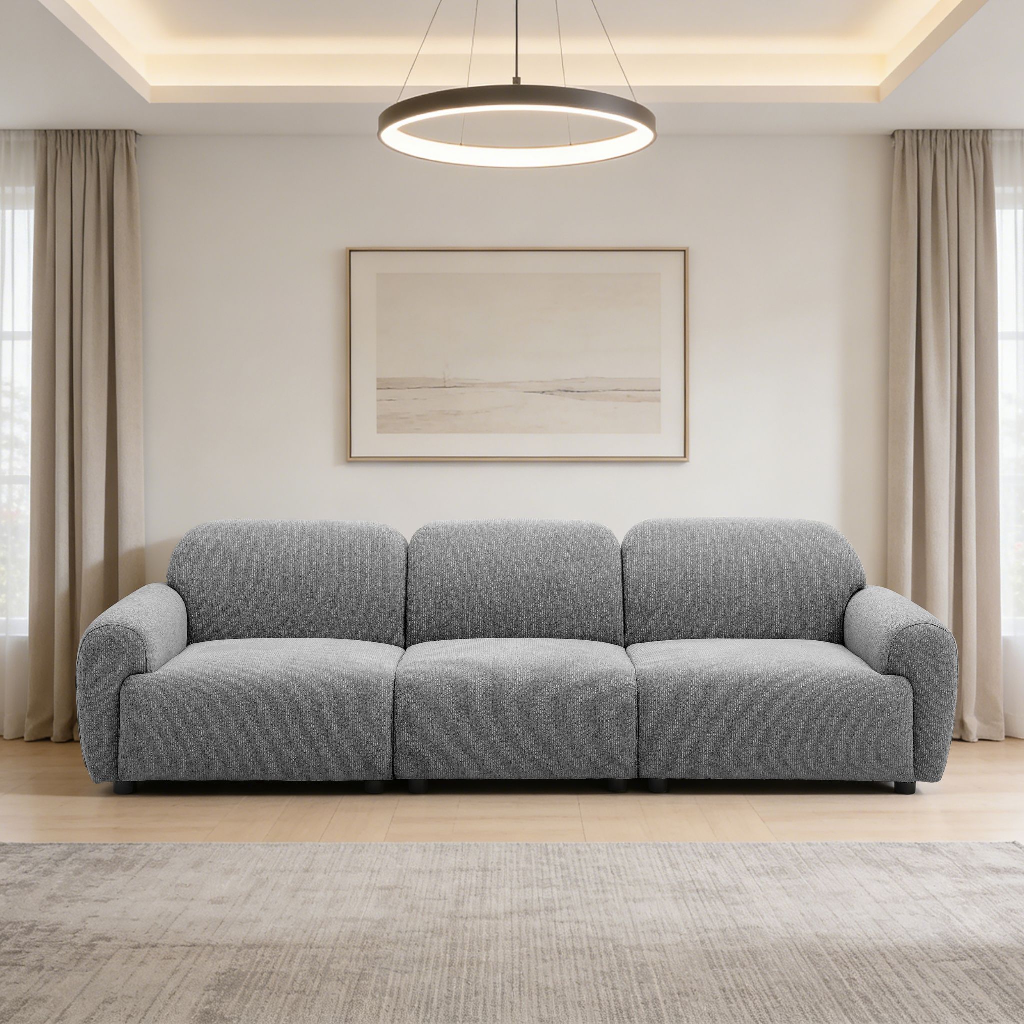 LOVELIE 3-Seater Sofa Dark Grey