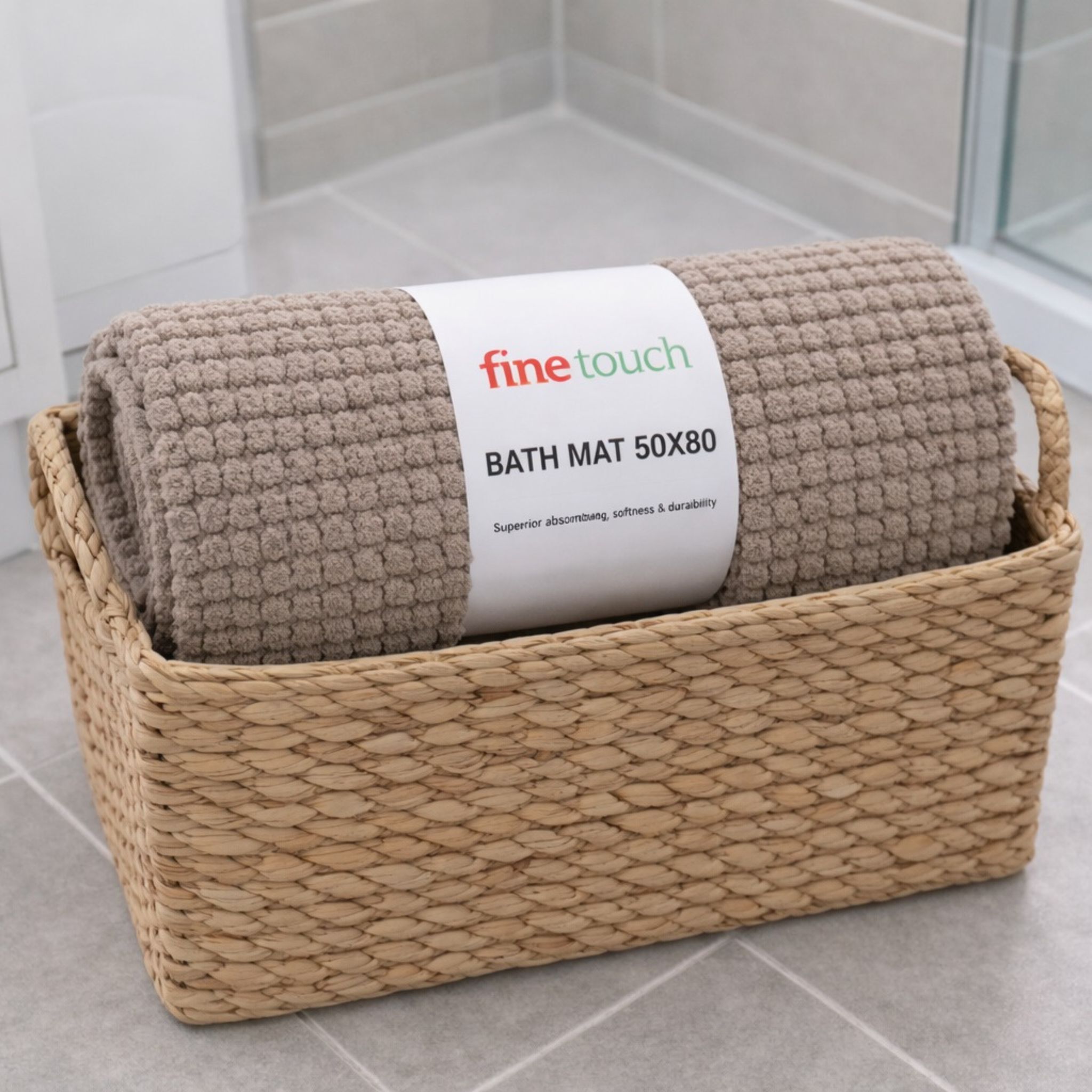 Chenille Bath Mat Chocolate