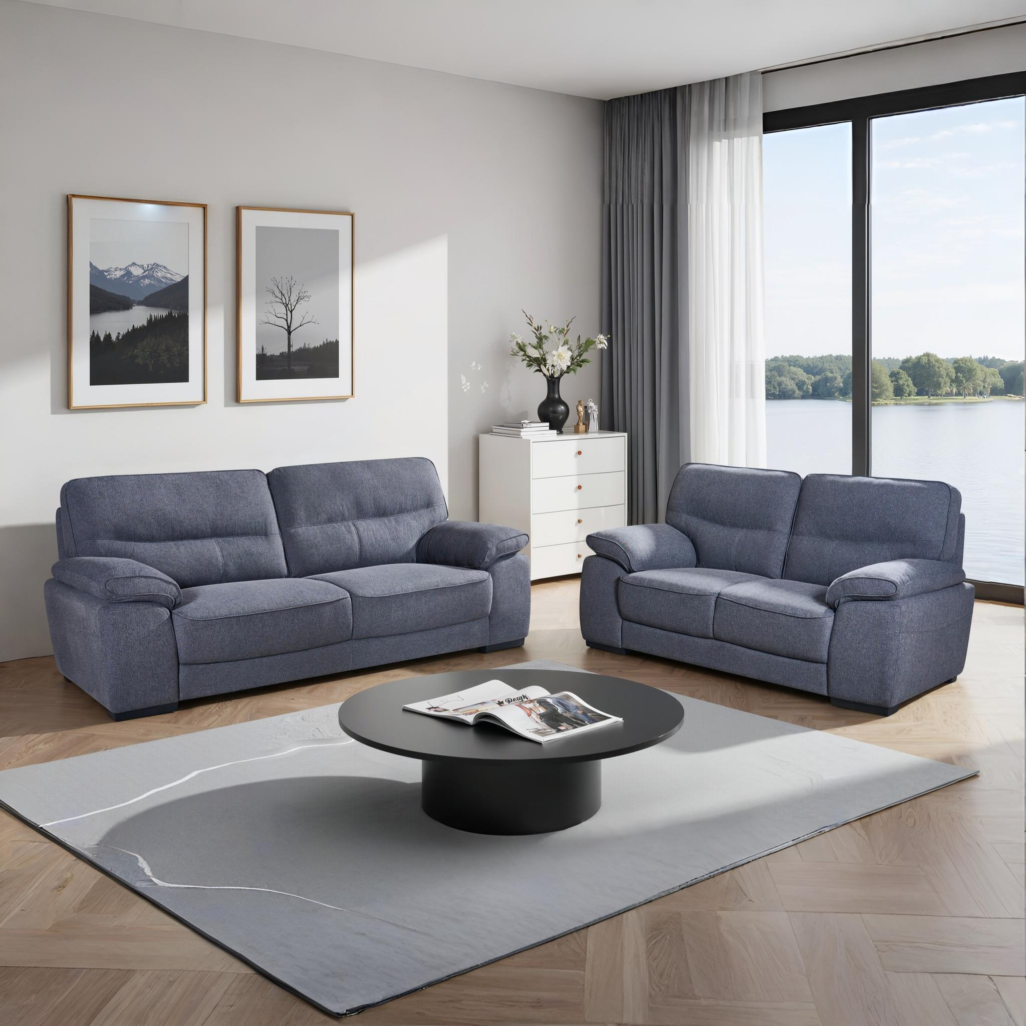 DEGERE Sofa Set Dark Grey