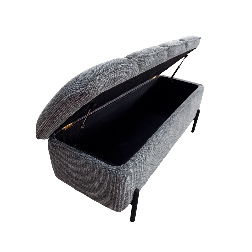 HANSUM Chaise Grey Fabric