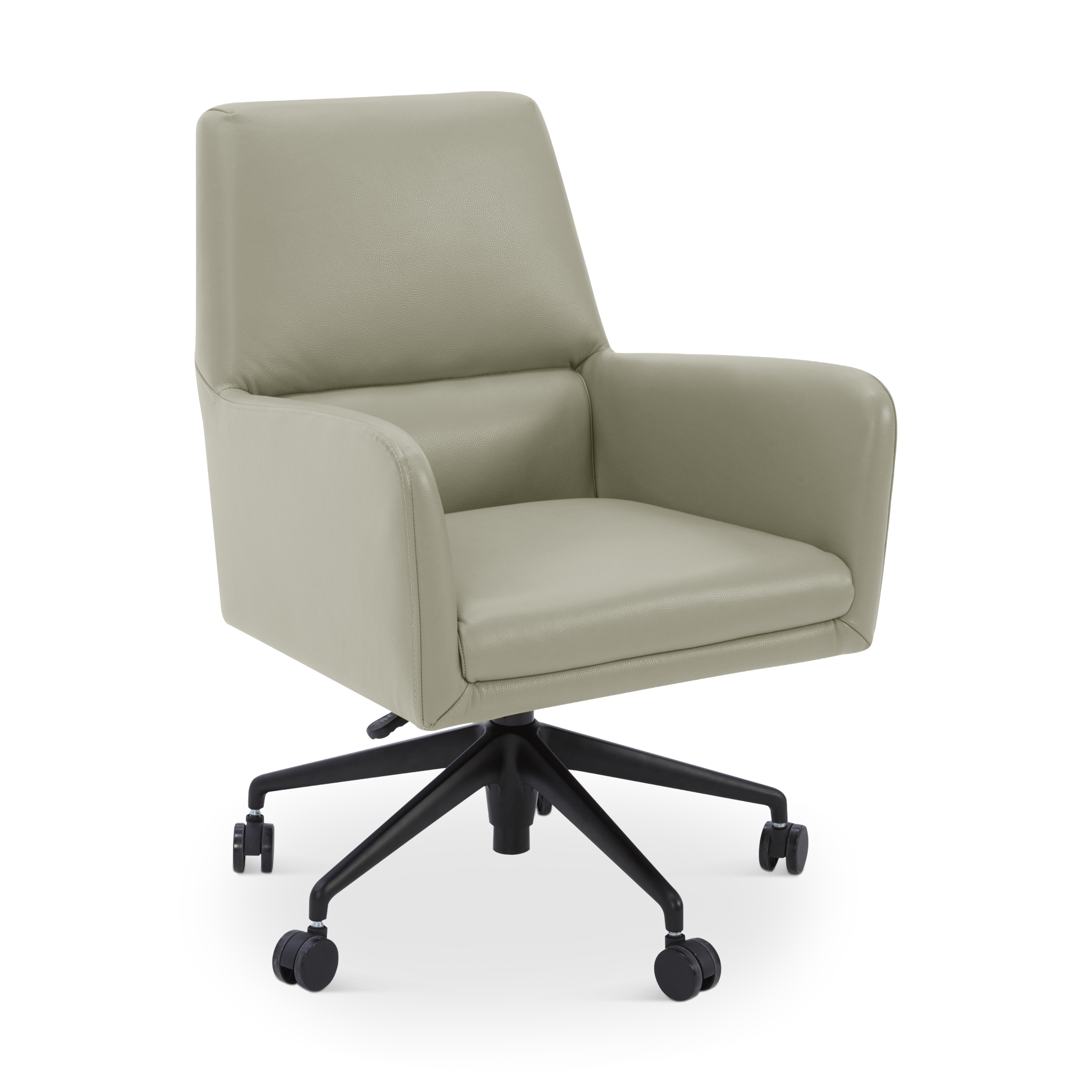 DESKPRO Office Chair Light Grey-Beige Leather