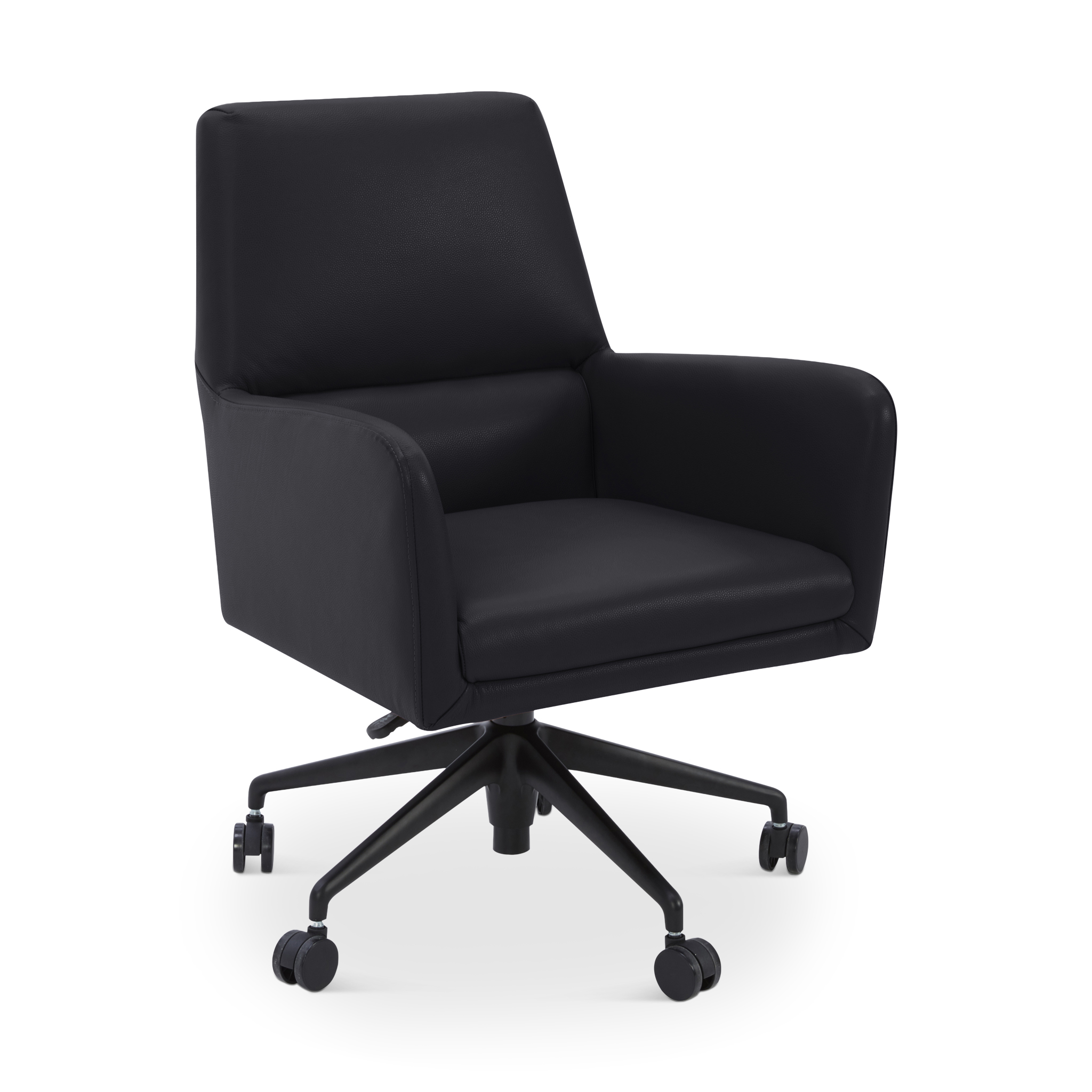 DESKPRO Office Chair Black Leather