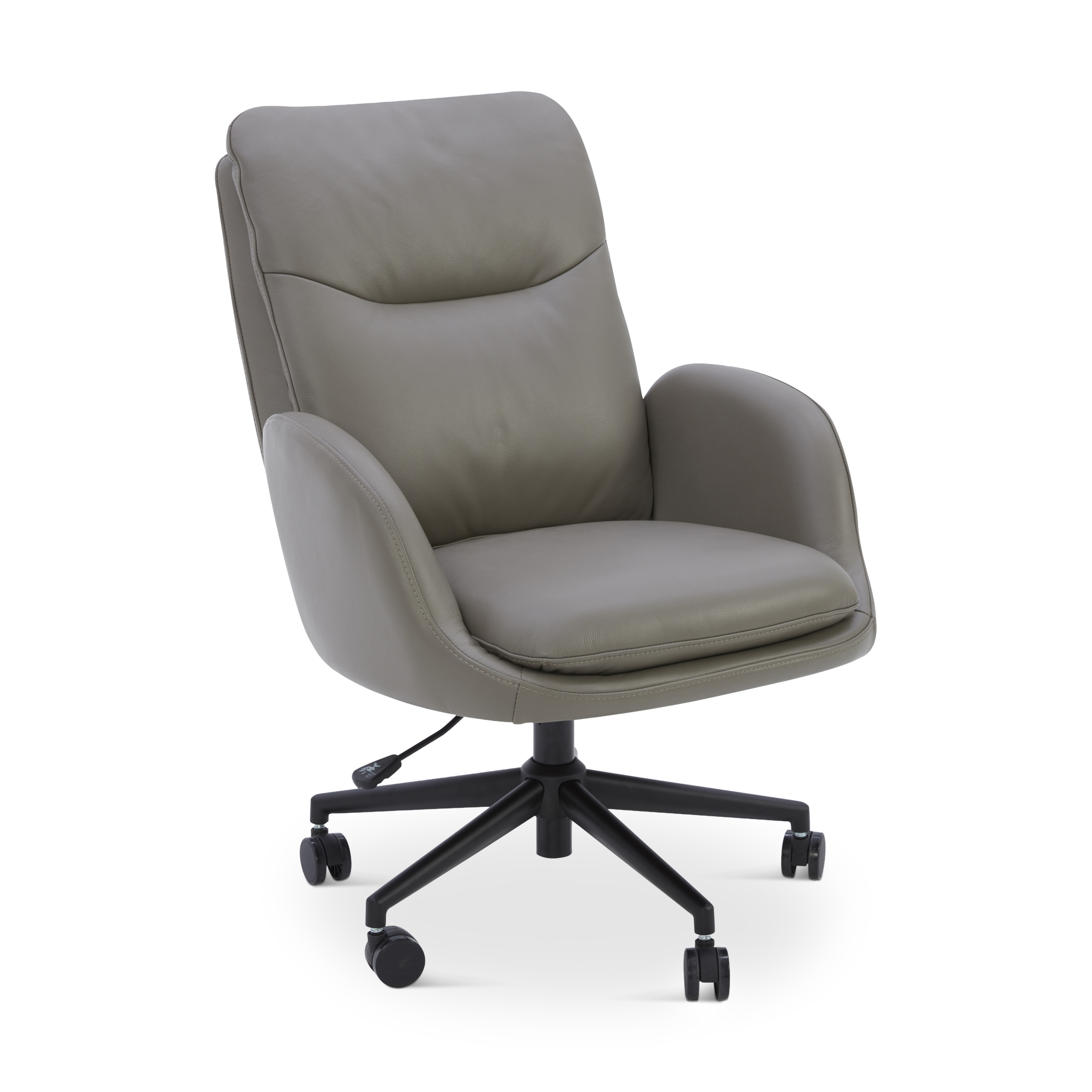 NECKTOR Office Chair Dark Grey Leather