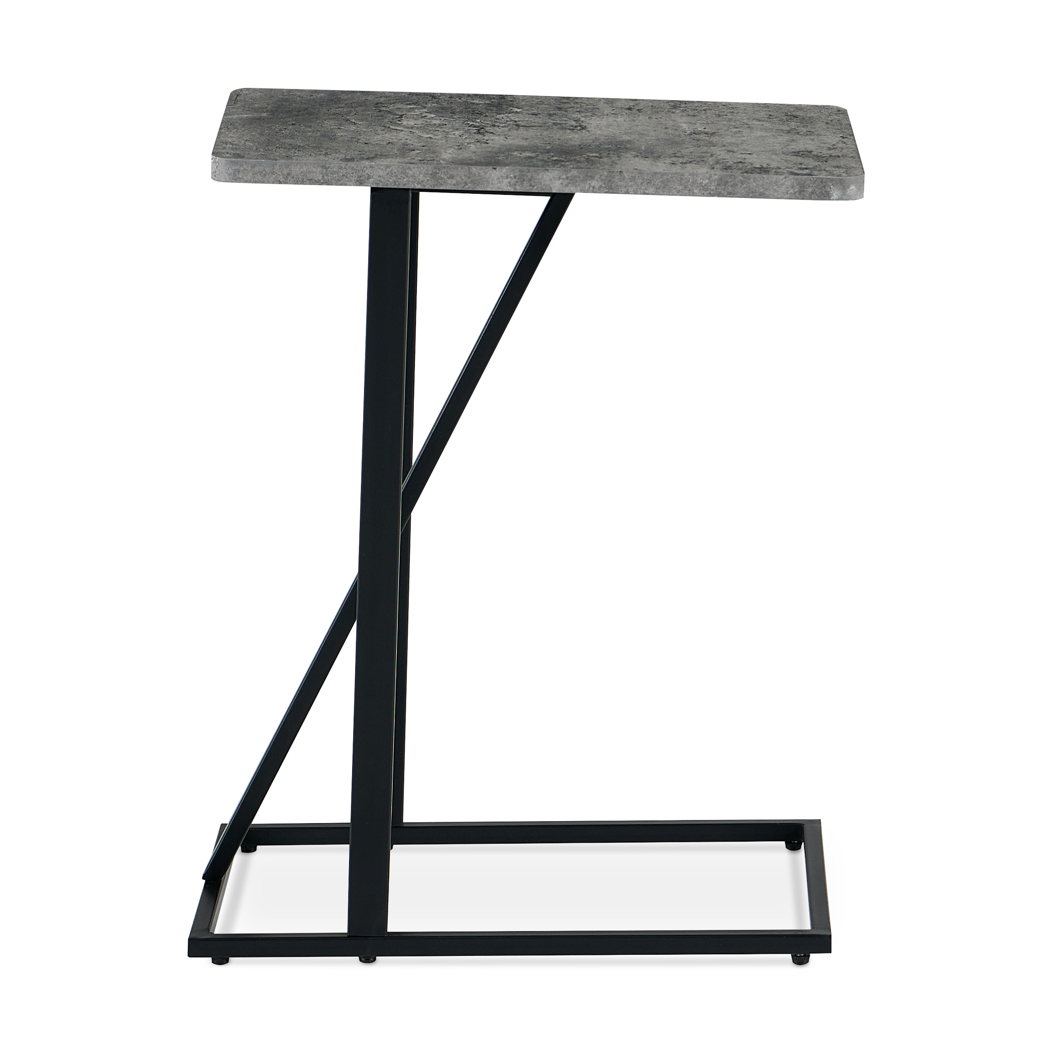 DANITY Side Table Concrete with Black Base