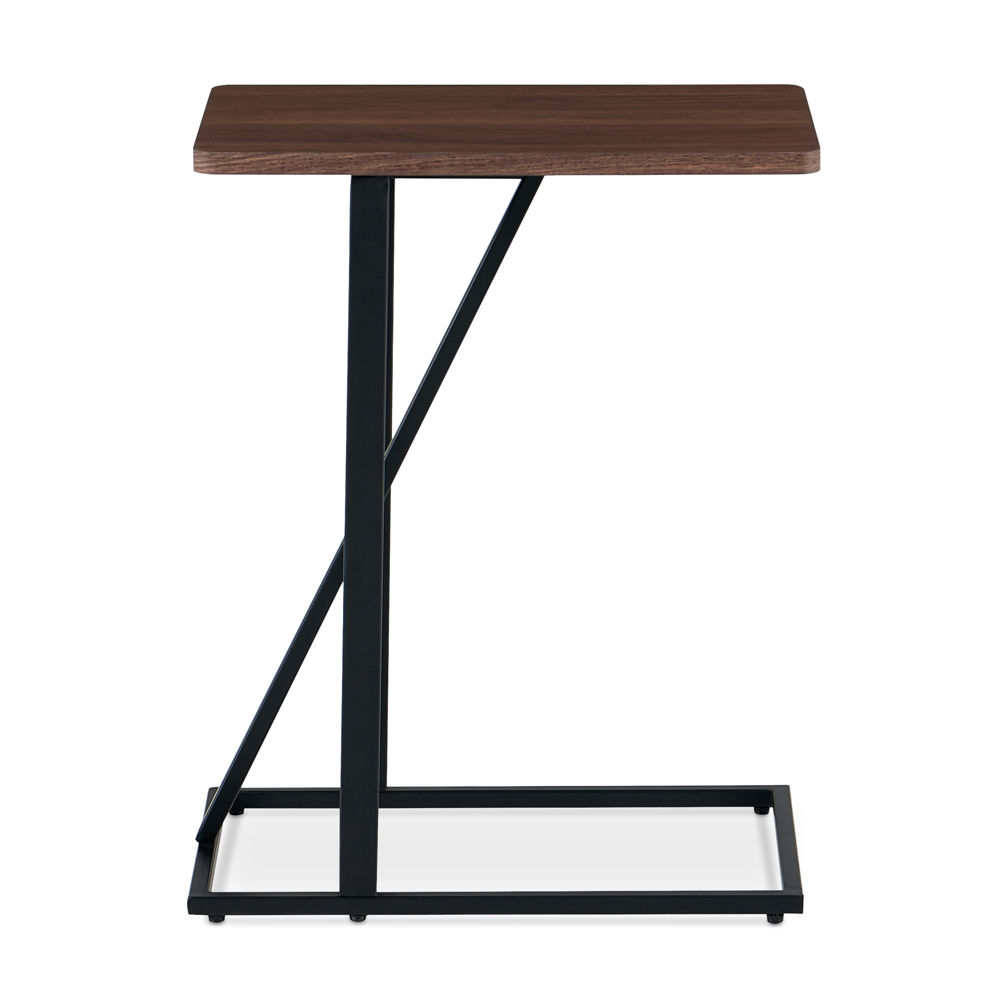 DANITY Side Table Walnut with Black Base