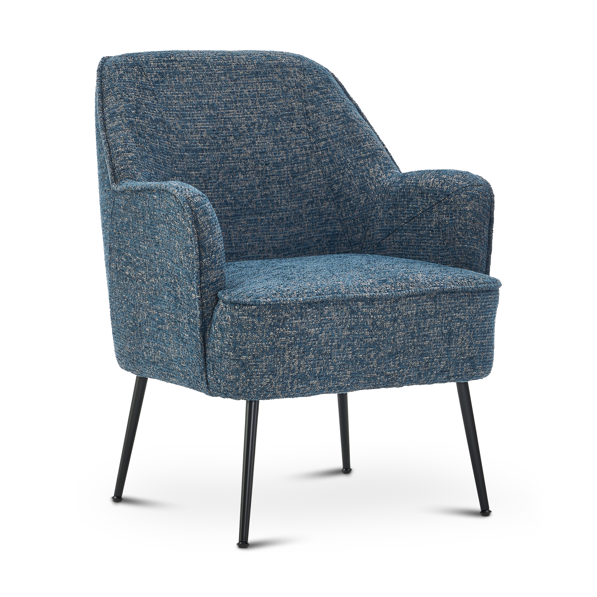 GLOSEE Armchair Blue with Black Legs