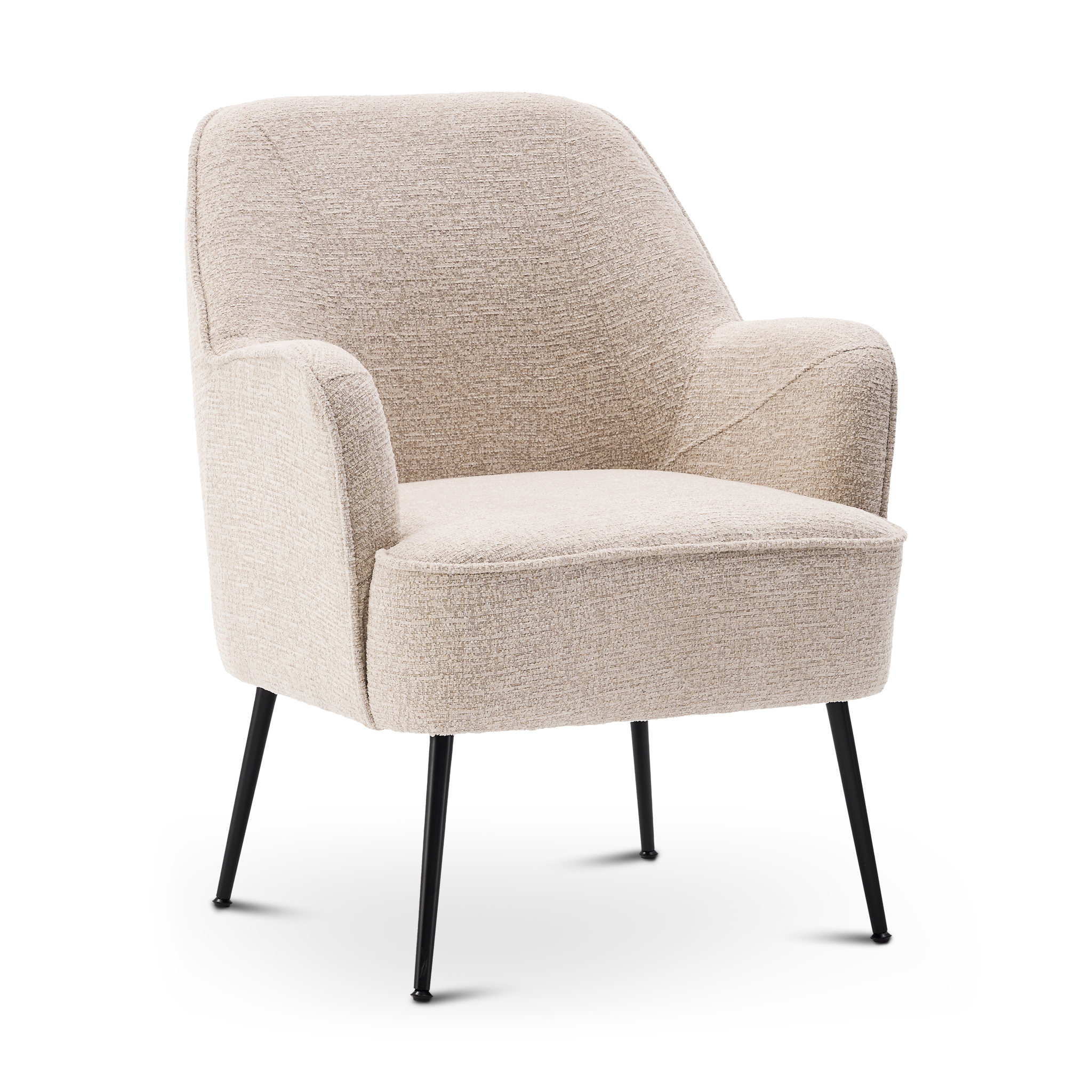 GLOSEE Armchair Beige with Black Legs