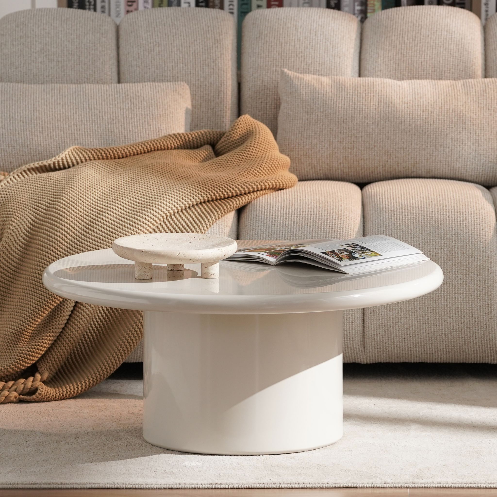CUBANA Coffee Table White Glossy