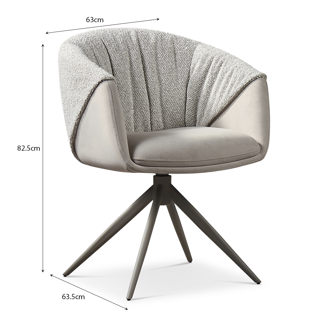 DINERUM Dining Chair Beige Fabric