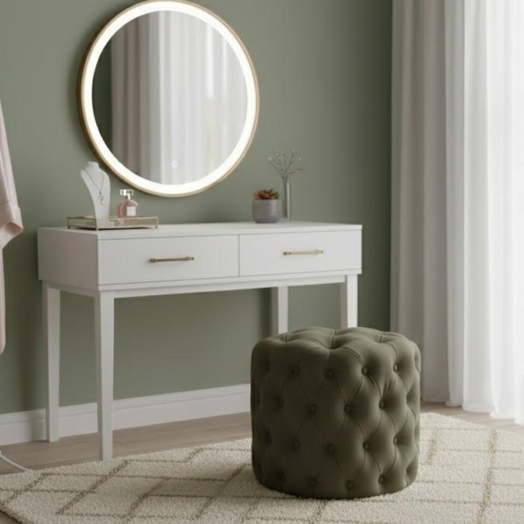 KINOKO Pouf Brown Velvet