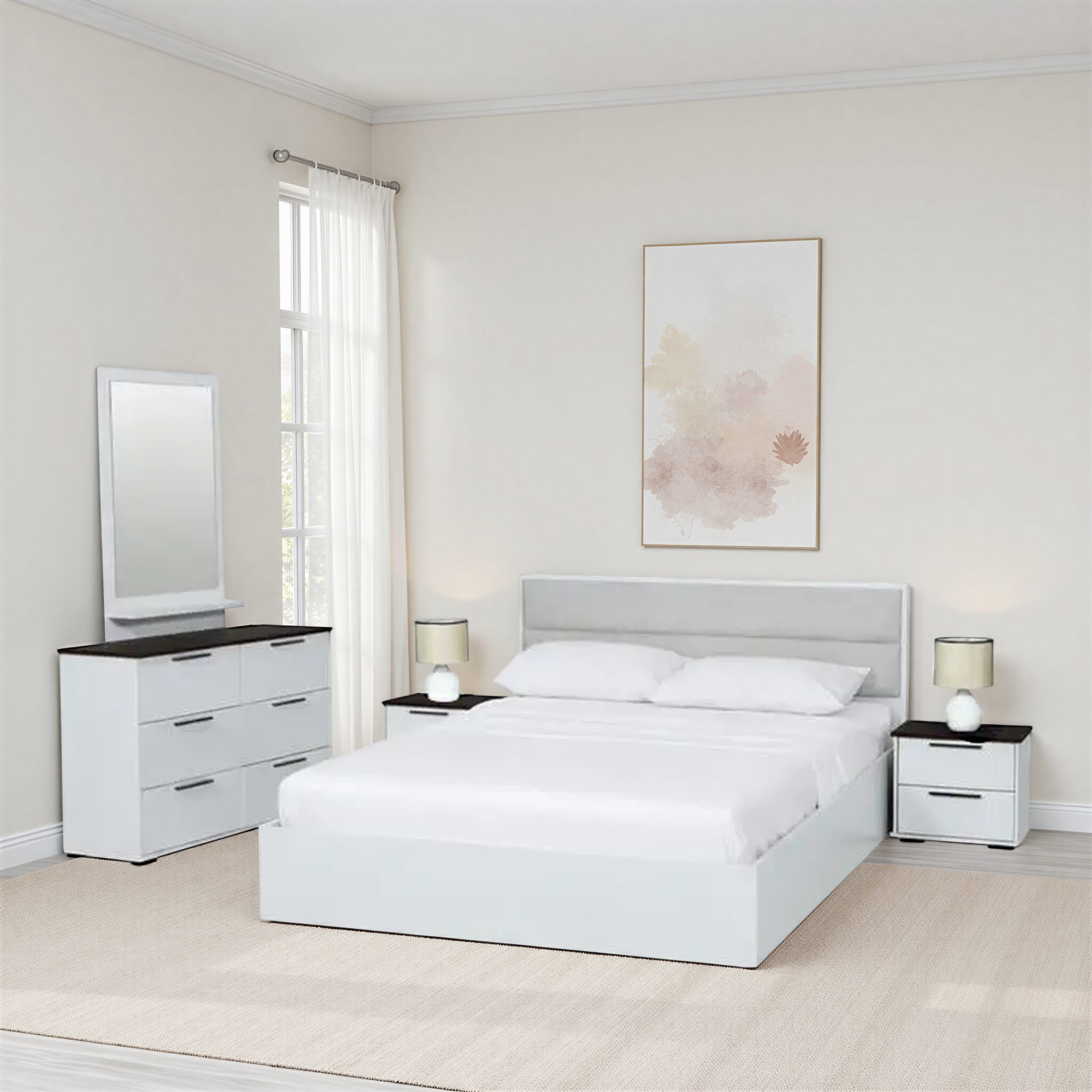 COMFETT 5FT Bedroom Set White