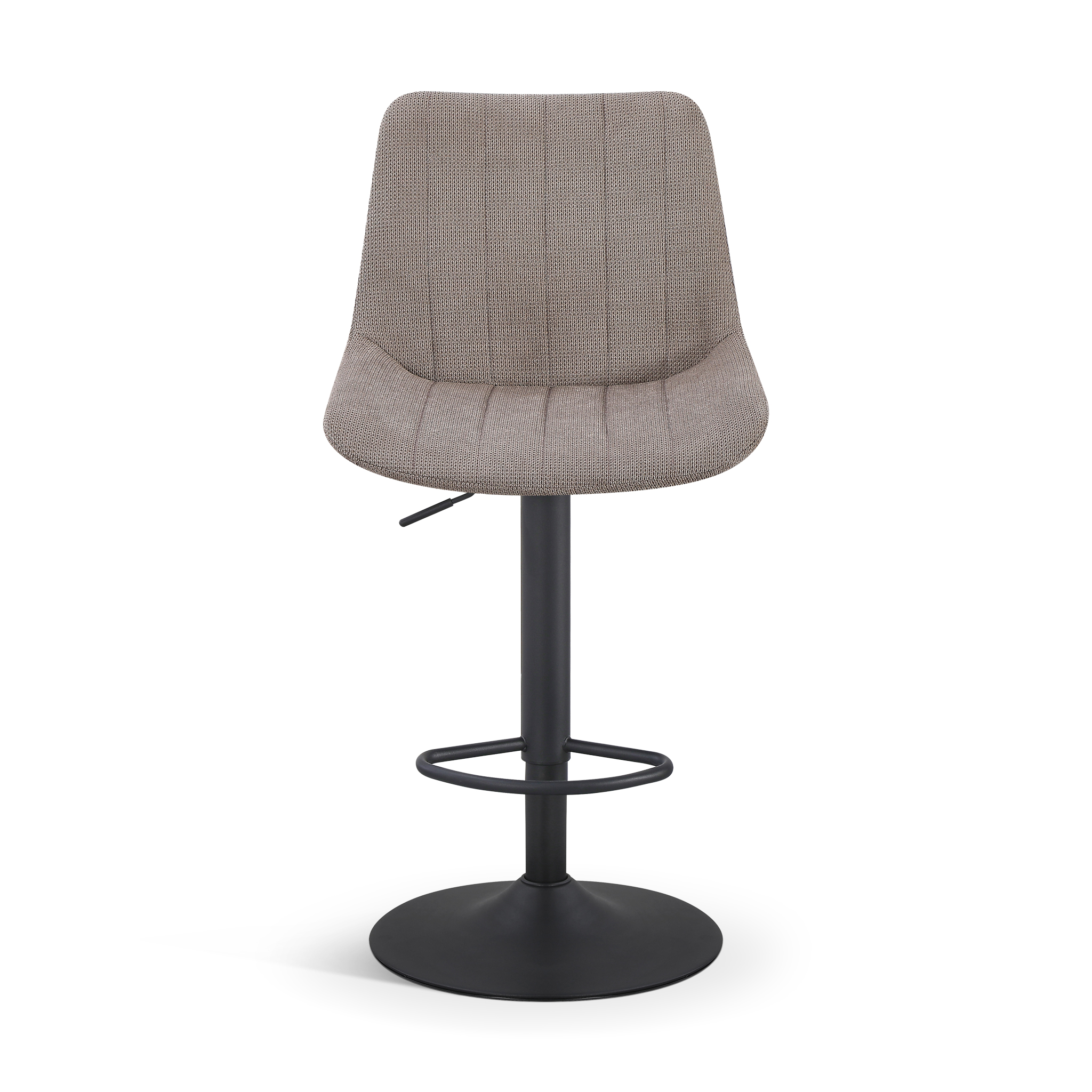 MOCHITO Bar Stool Beige Fabric Black Base