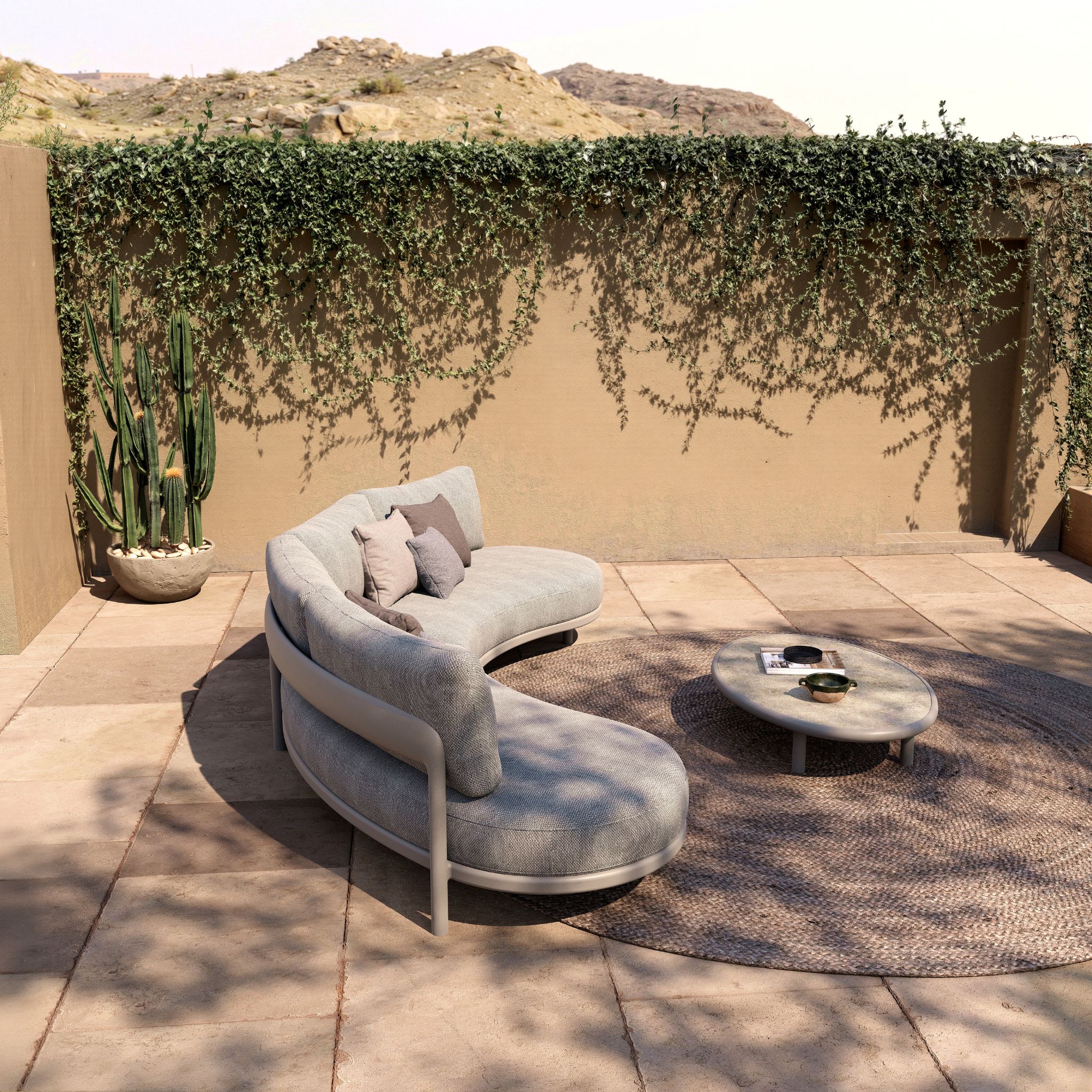 BEAN Outdoor Lounge Set Champagne & Beige