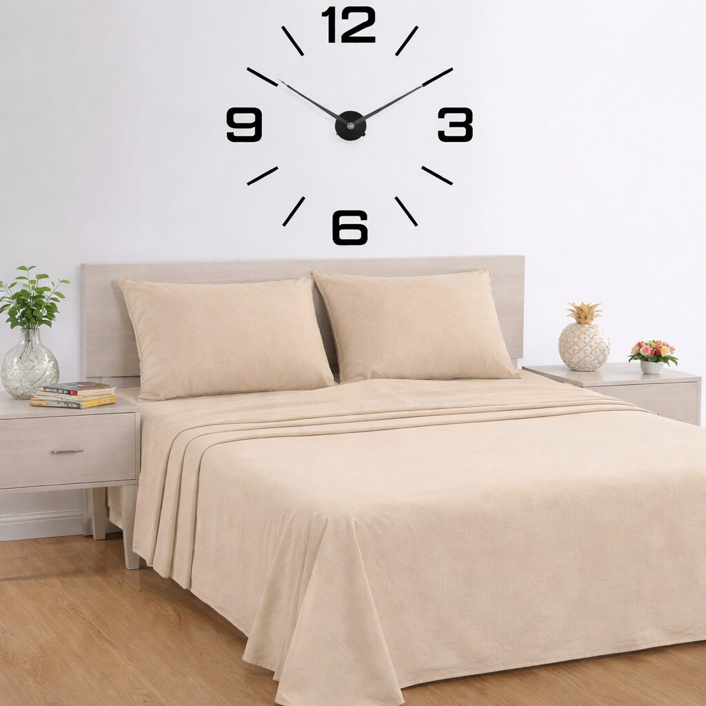 100% Cotton Bed Sheets set 5.0 Ft