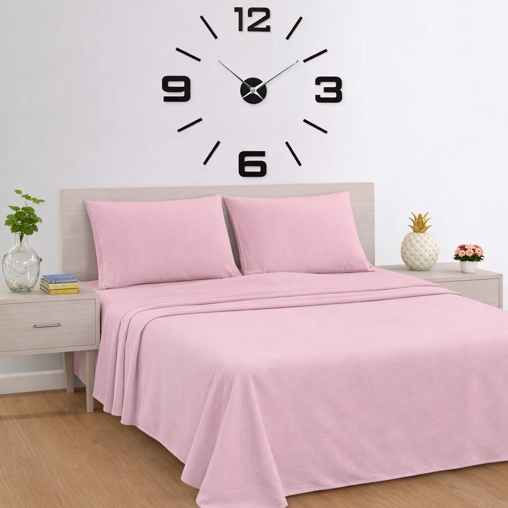 100% Cotton Bed Sheets set 3.0 Ft