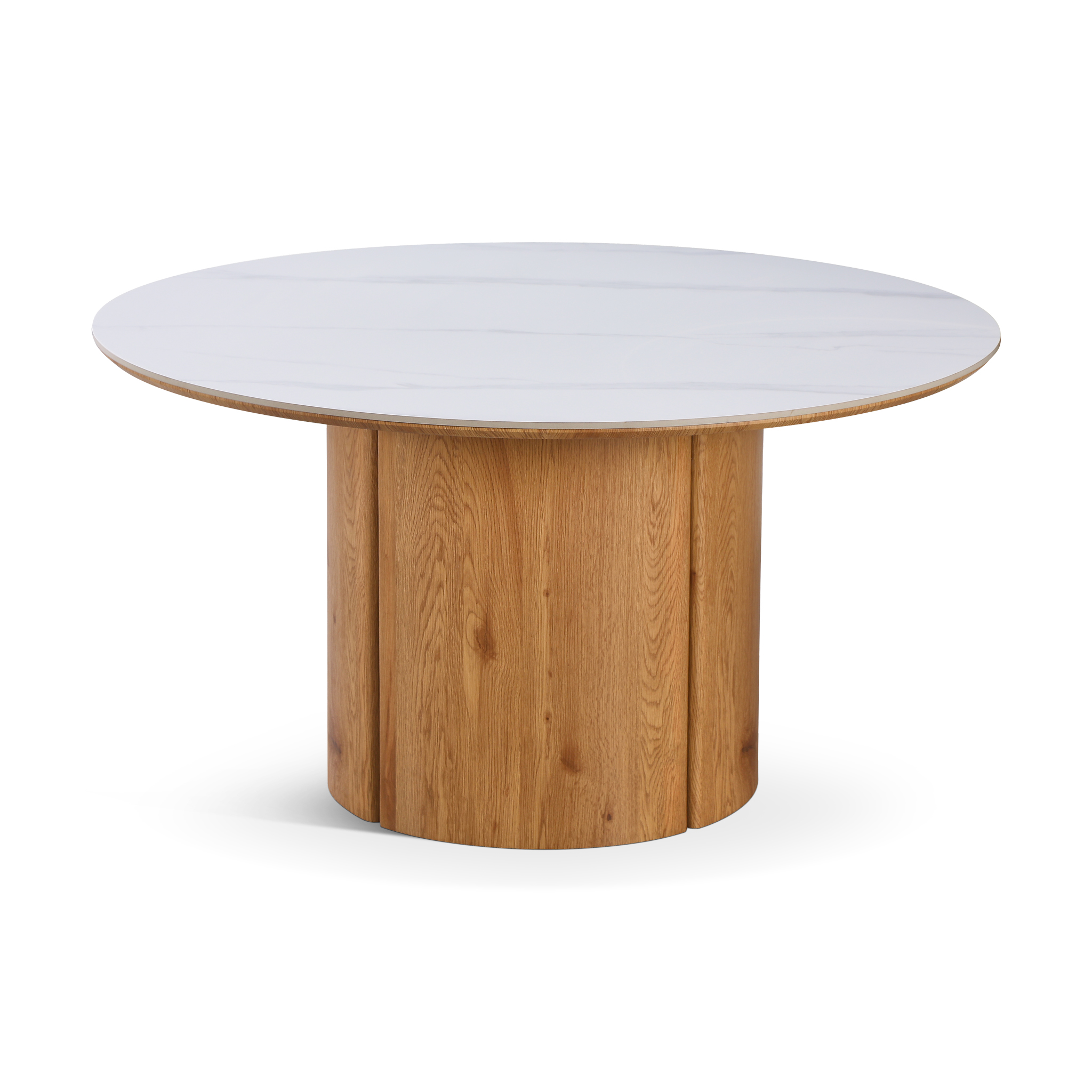 FRUTONI Dining Table White Marble & Oak