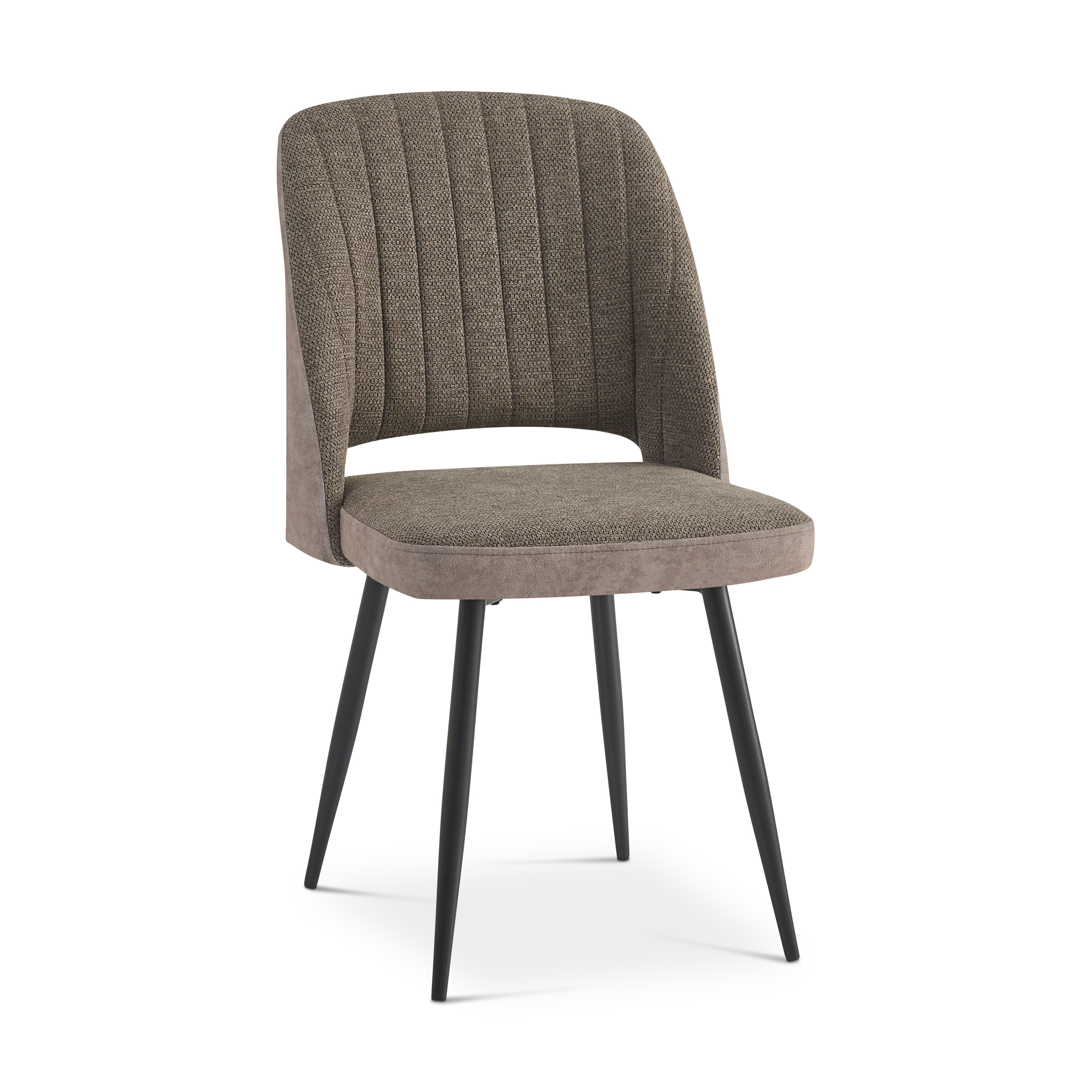 LUNCHI Diining Chair Brown with Black Legs
