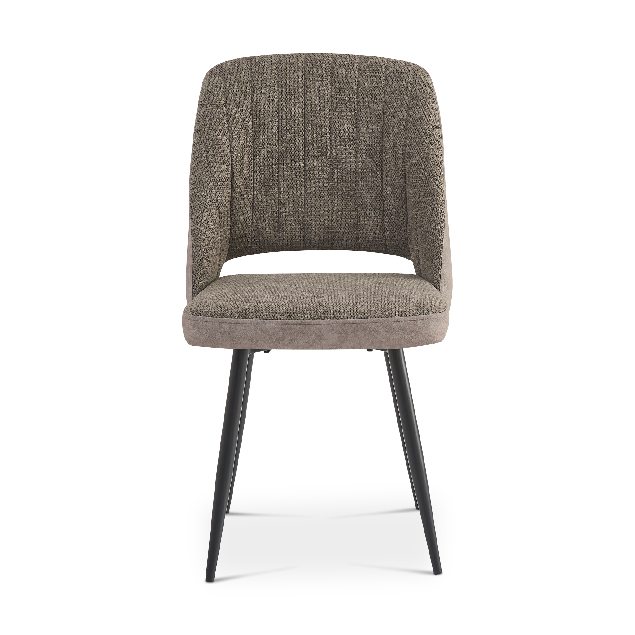 LUNCHI Diining Chair Brown with Black Legs